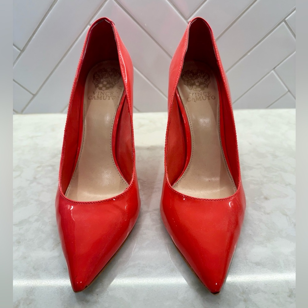 Vince Camuto Hot Pink Patent Leather Heels Size 9